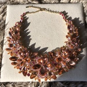 Floral Crystal Statement Necklace
